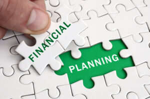 a puzzle depicting financial planning